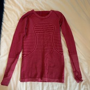 Pink lulu lemon long sleeve top